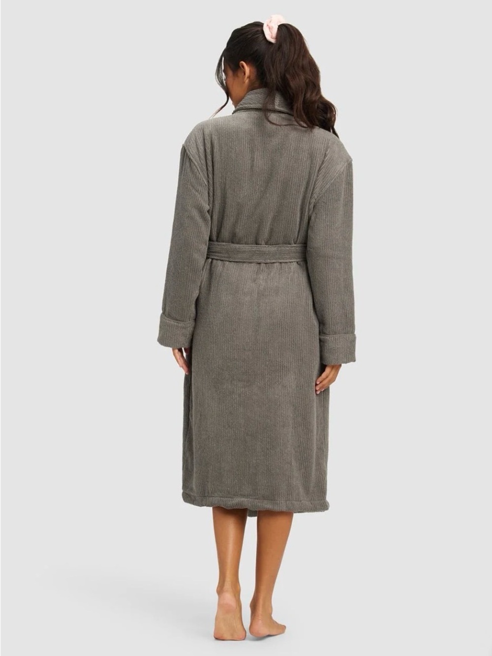 Cozy Earth Ribbed Terry Bath Robe (M) - Picture 3 of 6